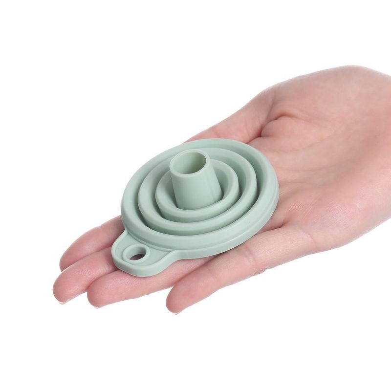 4 pezzi Mini imbuto pieghevole in silicone per olio Imbuto pieghevole telescopico per uso domestico Accessori da cucina Strumenti_voghion.com