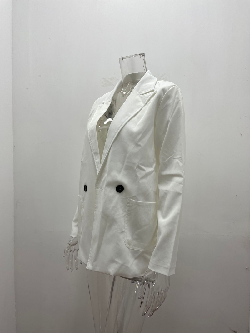 Giacca da donna primaverile e autunnale a maniche lunghe in tinta unita alla moda_voghion.com