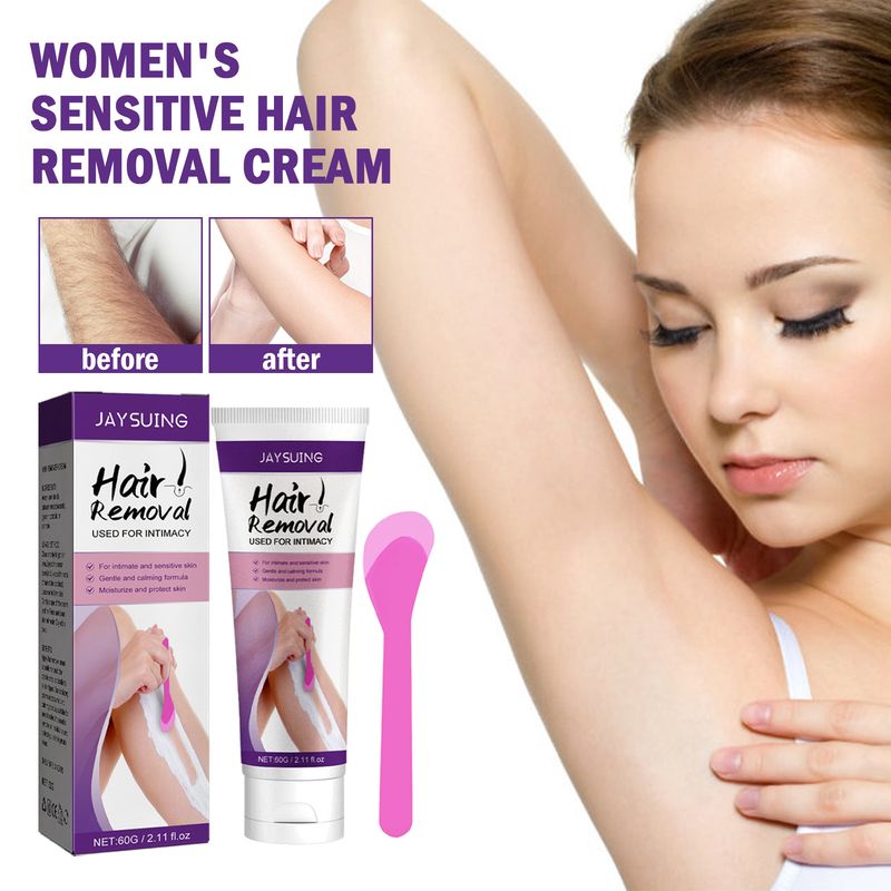 Crema depilatoare Jaysuing este delicată, netransparentă, netedă și curată pentru axile, mâini, picioare și păr._voghion.com