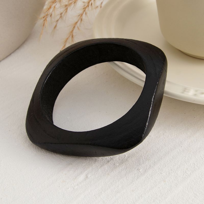 bracelet Maillard Style Retro Wooden Bracelet Simple Design Round Faceted Hand Jewelry_voghion.com