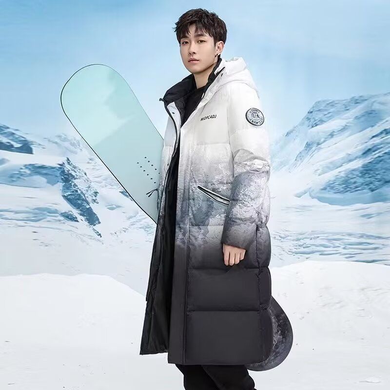 Men's Down Jacket Large Goose Down Mid Length Winter New High End Three Proof Extreme Cold Warmth Trendy Brand Thickened Jacket_voghion.com
