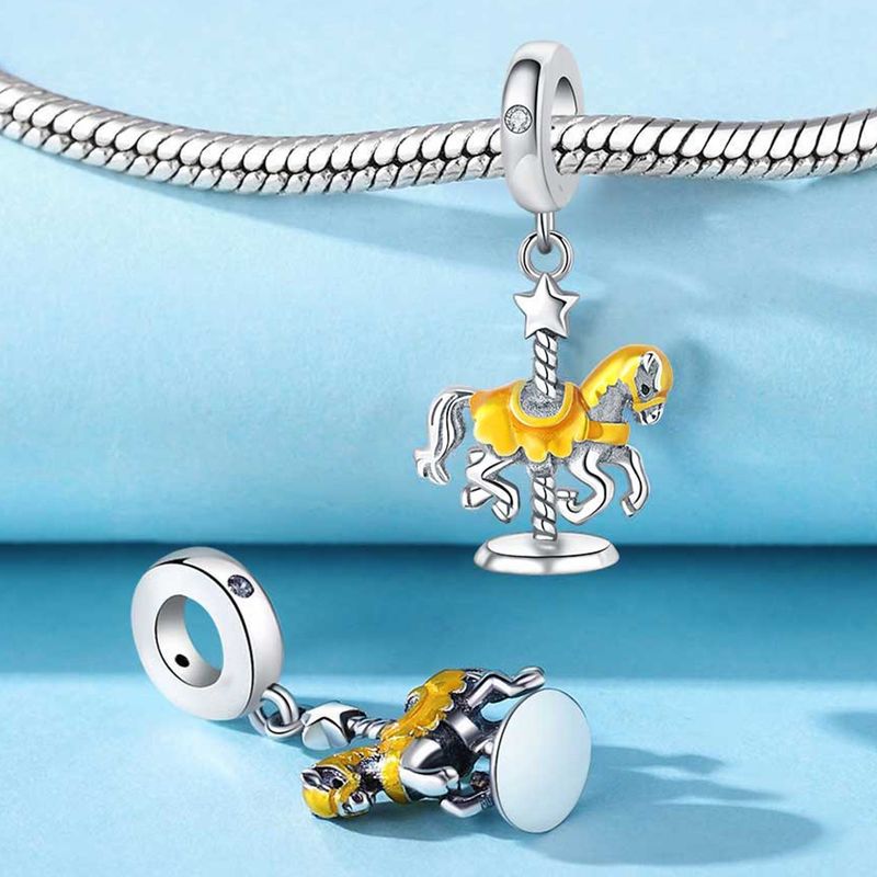 Gioielli da donna con ciondolo a forma di elefante, coniglio, leopardo, leone, perline, gioielli con bracciale, pezzi in rame bianco placcato argento_voghion.com