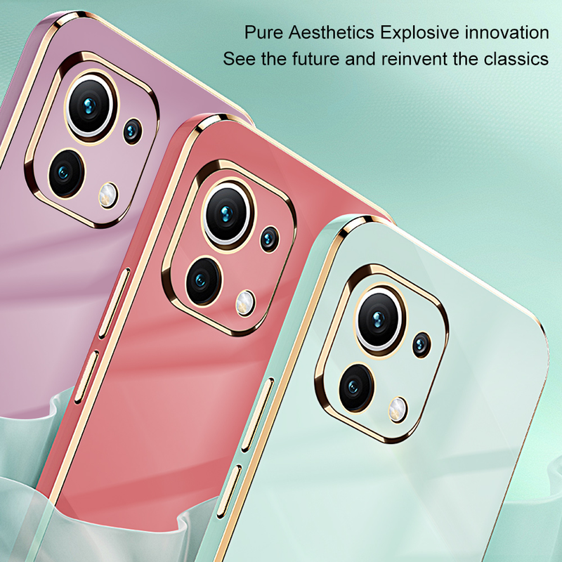 Custodia per cellulare con supporto ad anello placcato per Xiaomi Mi 11 Lite 5g NE 11lite mi 12 x 10T 11T Mi11T Pro_voghion.com