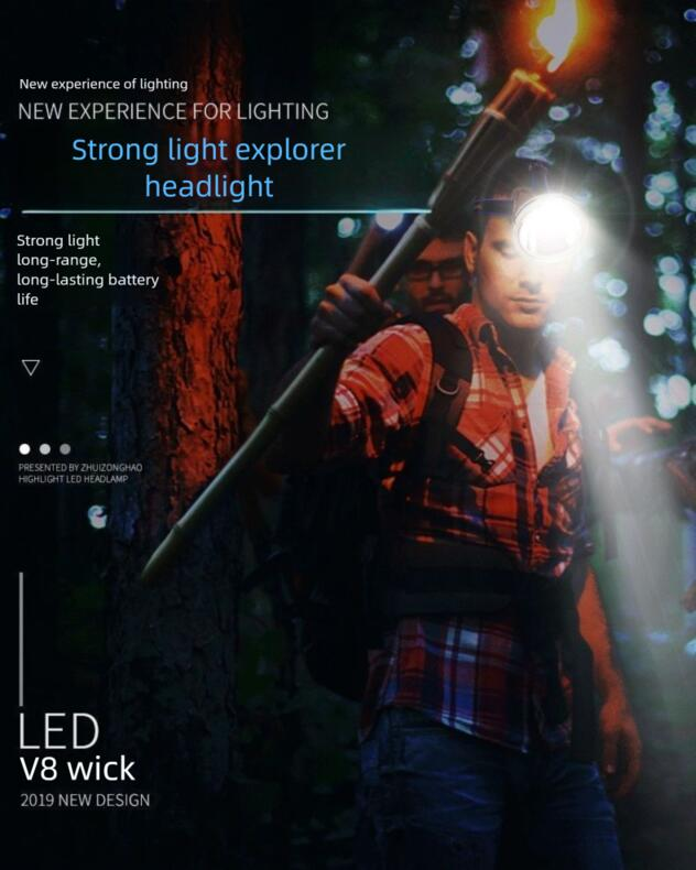 Lampada frontale a LED ad alta luminosità, super luminosa, torcia da testa, per esterni, per la casa, a lungo raggio, ricaricabile, per la pesca notturna_voghion.com