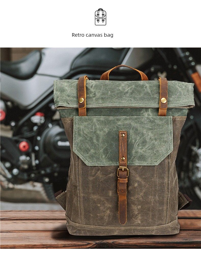 Zaino impermeabile retrò da esterno per uomo e donna, in stile britannico_voghion.com