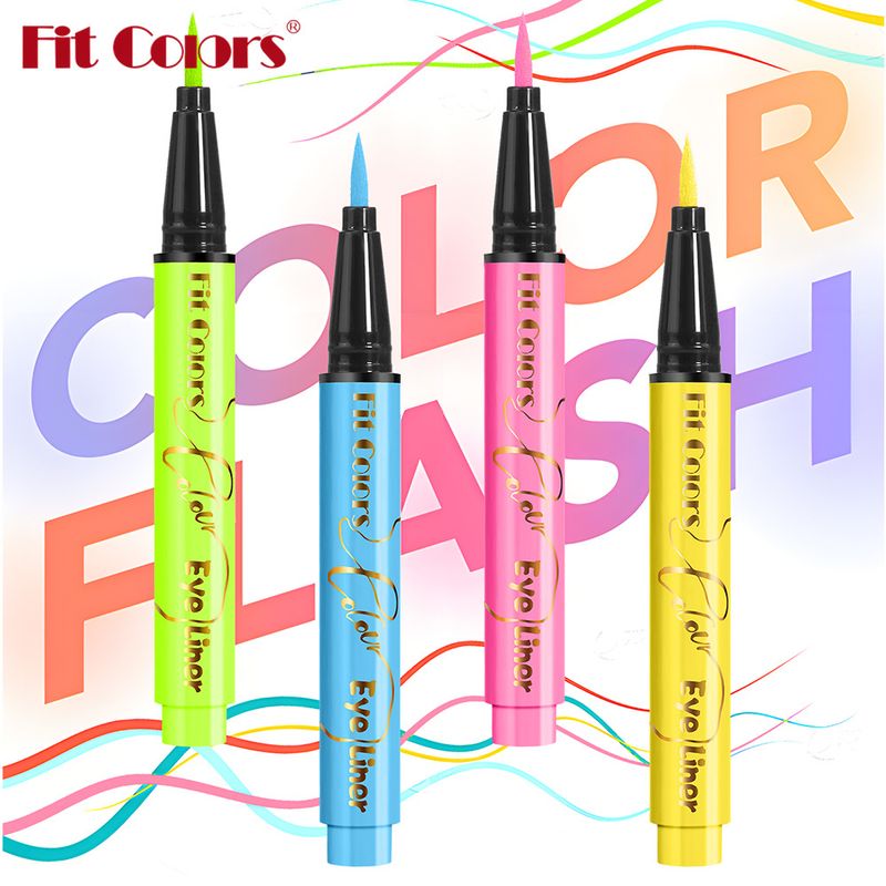 Fit Colors12 Color UV Fluorescent Eyeliner Face Body Paint Pen Stage Party Waterproof_voghion.com