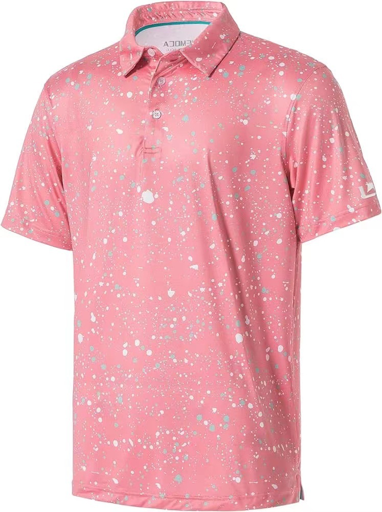 Ice printed short sleeved ice silk polo shirt quality men's fashion trend_voghion.com