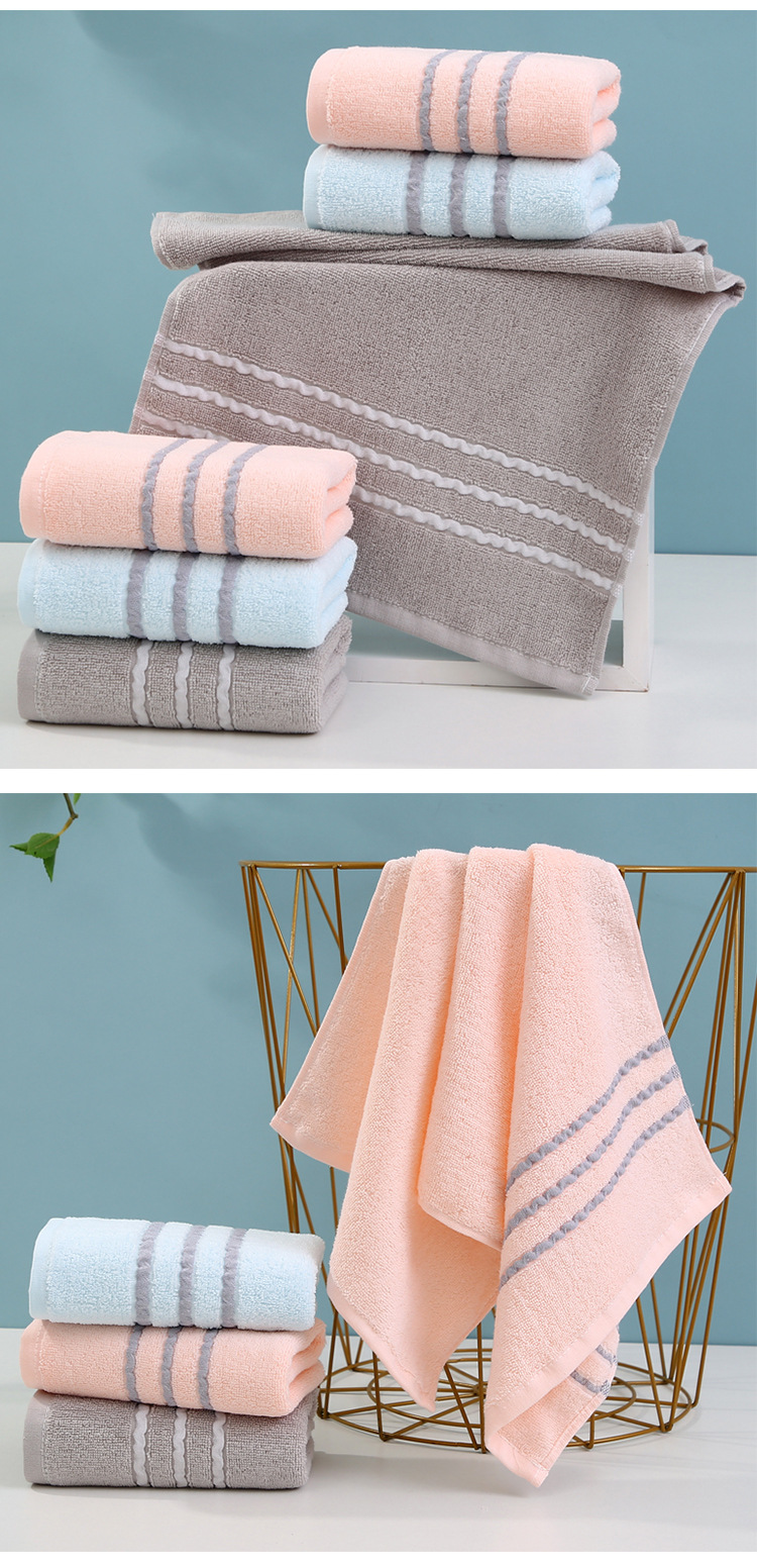 Asciugamani in cotone, asciugamani per la casa morbidi e addensati, assorbenti in cotone, asciugamani per il viso, ricami regalo_voghion.com