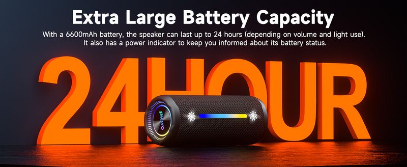 10X Bluetooth Speaker 35W - IPX Waterproof, Powerful Stereo Sound, 24 Hours Playtime, TWS Pairing, Dazzling Lights_voghion.com
