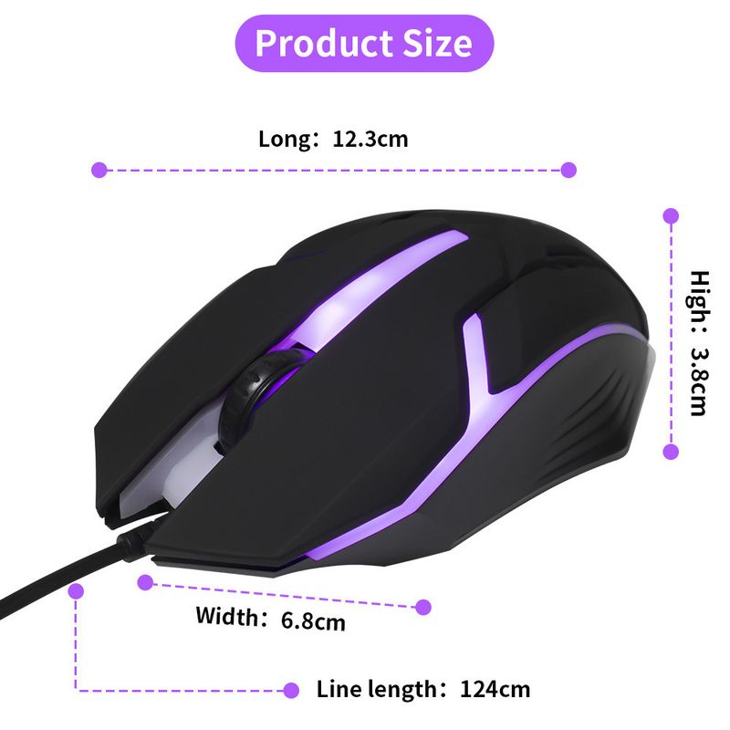 Mouse da gioco luminoso USB cablato X1 Mouse all'ingrosso Mouse ottico per ufficio e-sport_voghion.com