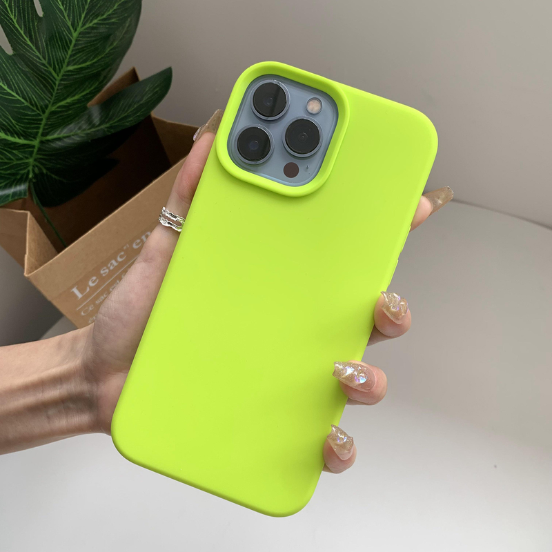 Custodia protettiva in silicone liquido per iPhone 11 12 Pro Max XS XR 7 8 14 15 Plus_voghion.com