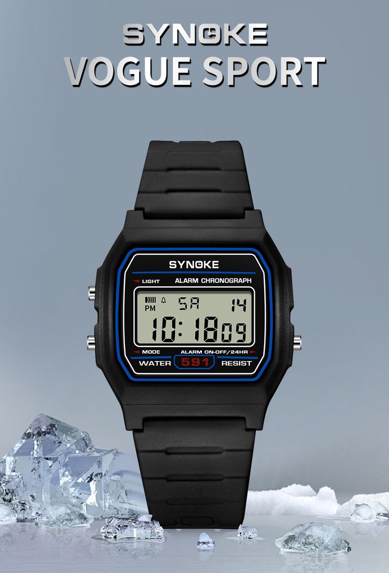 Retro Digital Sports Watch For Men And Women - Lightweight Square Design, 30M Waterproof, PU Strap, Multiple Color Options Small Square Spot_voghion.com