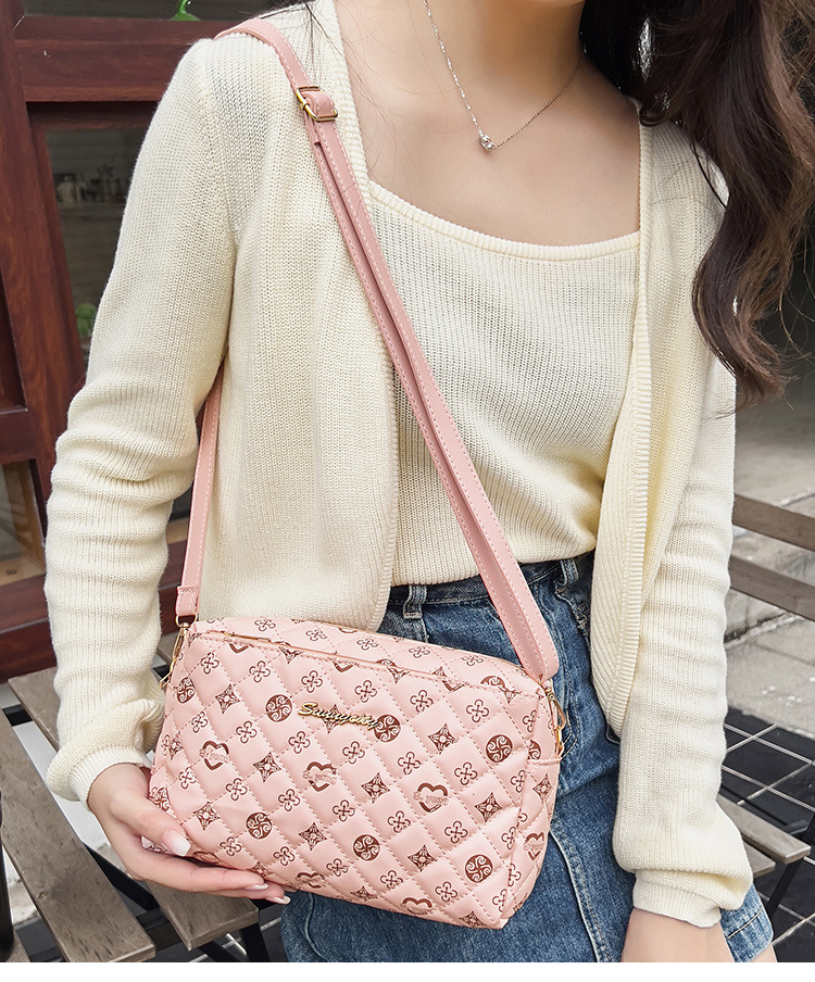 Three Layer Zippehot Selling Zippered Camera Bag in Large Capacity and Convenient Makeup Bag Fashionable Storage Bag Embroidered Shoulder Bag_voghion.com