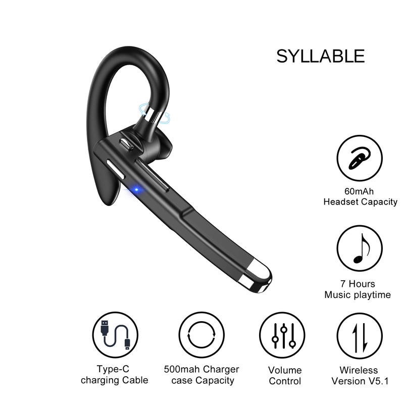 Original SYLLABLE YYK-520 wireless sport Earphones Fit for BT V5.1 bass noise reduction SYLLABLE YYK-520 Volume control earbuds_voghion.com