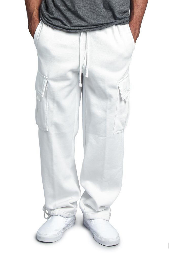 Men's Casual Drawstring Elastic Leg Pants Vintage Baggy Multi-pocket Overalls Sweatpants_voghion.com
