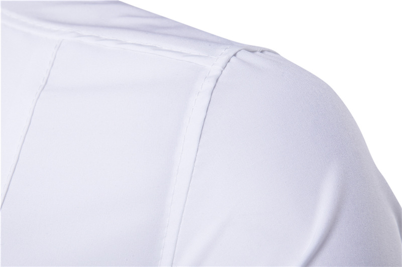 camicia slim a maniche lunghe doppiopetto da uomo Camicia casual da uomo in stile britannico_voghion.com