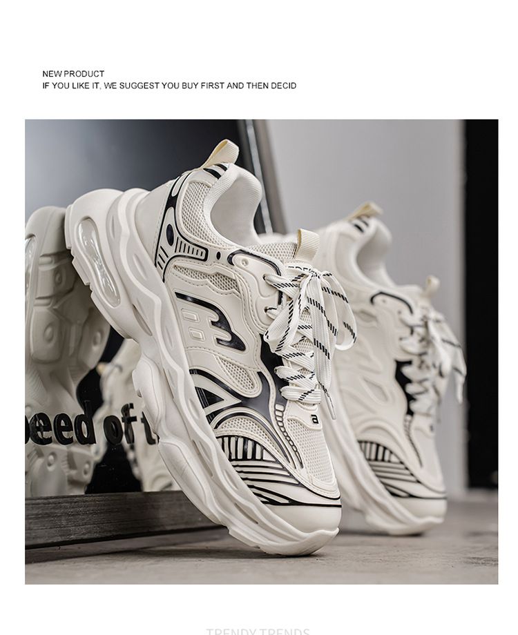 2025 Frühjahr Neue Atmungsaktive Mesh-Sneakers Für Herren Trendy Vielseitige Casual Dad-Schuhe Mit Dicken Sohlen_voghion.com