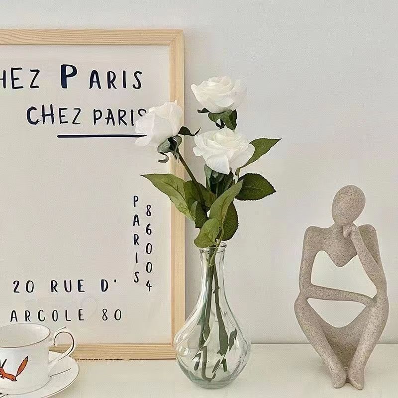 【Vendita a caldo di 30 giorni di 11000 pezzi】 Vaso in vetro trasparente moderno di piccolo calibro dello stesso stile di IKEA, soggiorno, sala da pranzo,_voghion.com