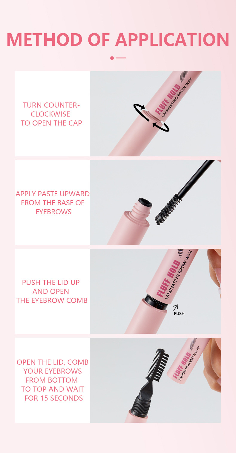 Pudaier Natural Stereoscopic Double Head Brow Comb Cream Gel per sopracciglia con regolazione incolore_voghion.com