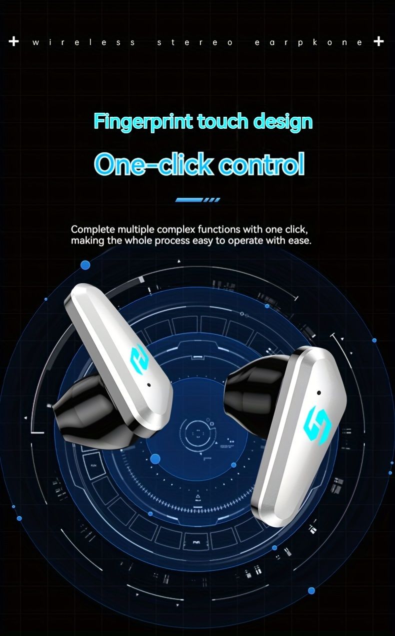 New Senyang True Wireless In-Ear Gaming Headset With Music, Comfortable Hifi Dolby Bass, Hd Stereo Calling - Perfect For Iphone & Android_voghion.com