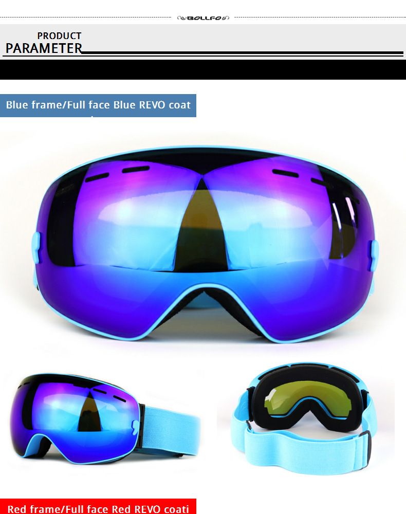 BOLLFO Spot Skibrille für Erwachsene, doppellagig, beschlagfrei, große sphärische Komma-Skibrille, Skizubehör, Einzel- und Doppelbrett, Dose, Myopie_voghion.com