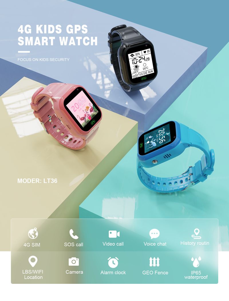 Children's Smart Phone 4G Call LT36 Student Watch_voghion.com