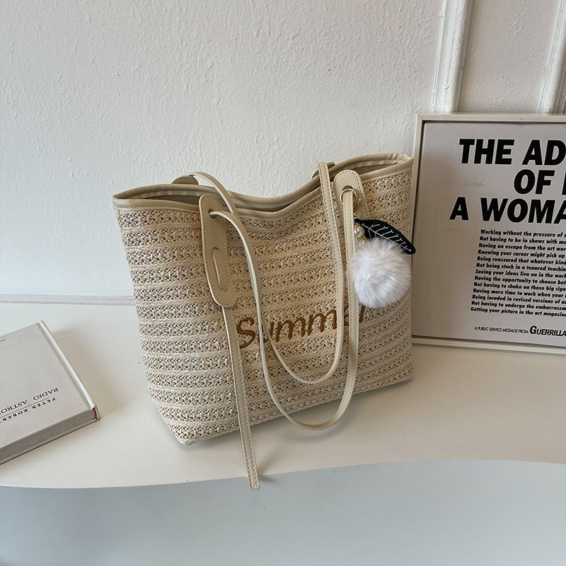 Borsa a tracolla in paglia di grande capacità, nuova moda e alla moda, intrecciata, modello 2025, per donna_voghion.com