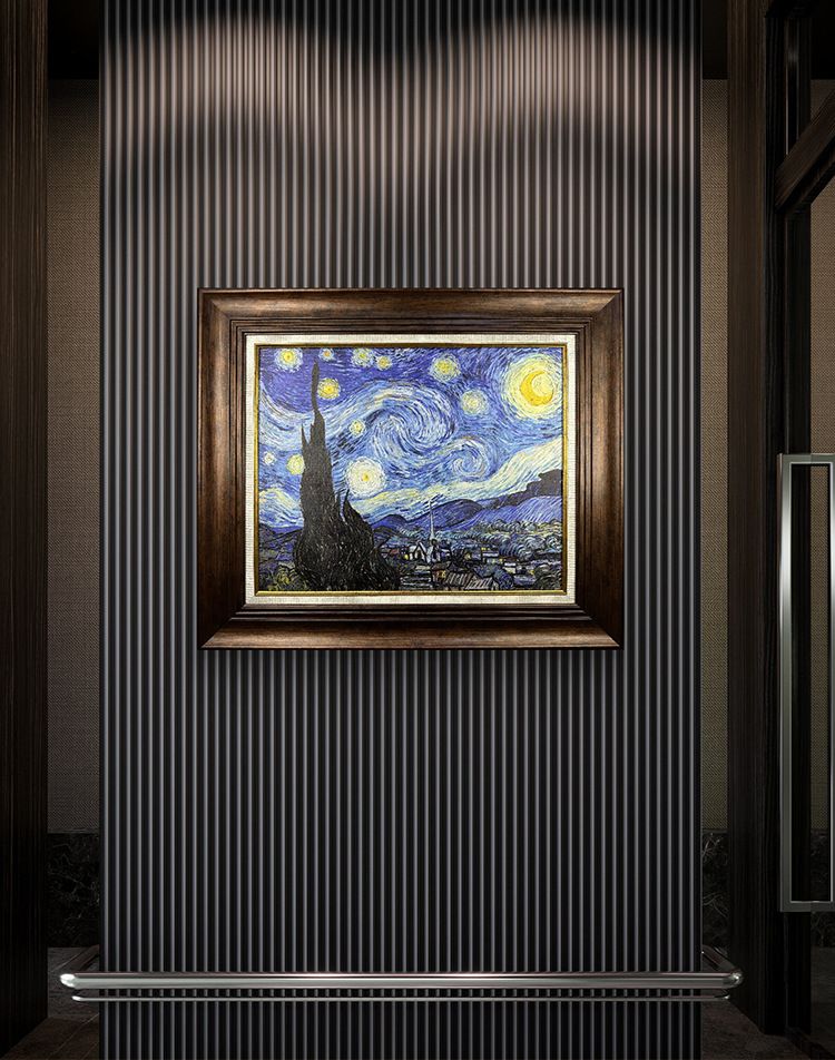 World Famous Night Decorative Restaurant Living Room Bedroom Frame Hanging Starry Sky Entrance Hallway Wall Painting_voghion.com