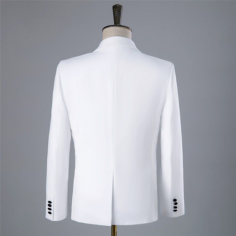 Fotostudio Fotografie Herren Hochzeitskleid Kostüm Bühnenmoderator Britischer Stil Dreiteiliger Anzug_voghion.com