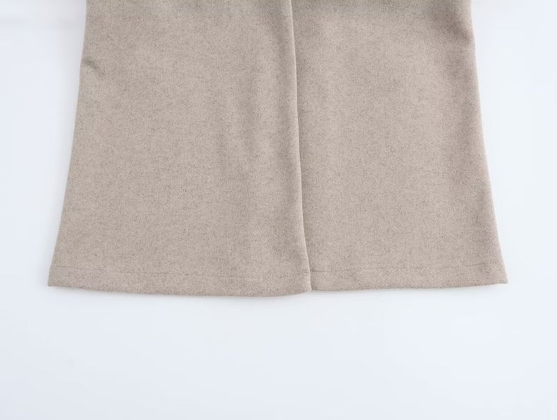 Cappotto autunnale da donna – Trench morbido di ispirazione francese con bottoni e collo in pelliccia sintetica (XS/S/M/L, cachi/nero/crema)_voghion.com