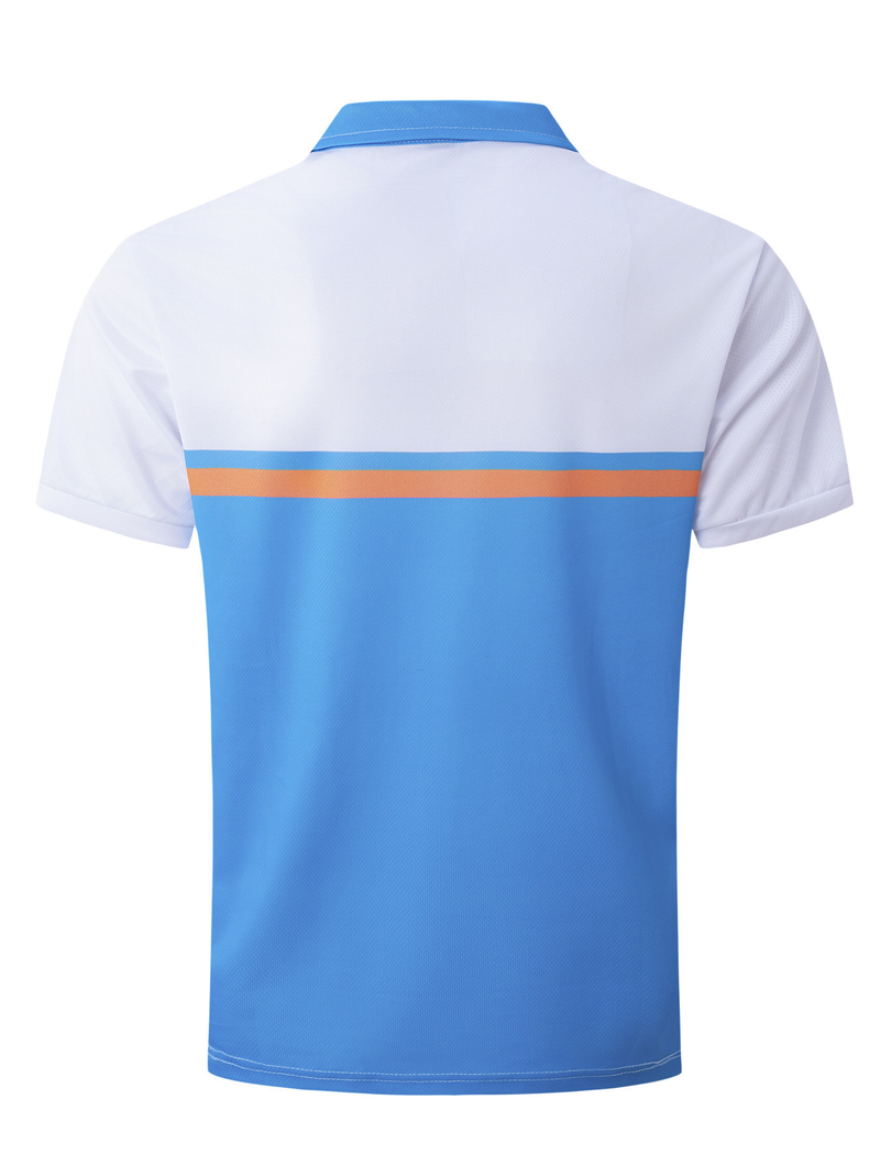 2024 New Summer Men's Printed Button Sports Polo Shirt Trendy T-shirt_voghion.com