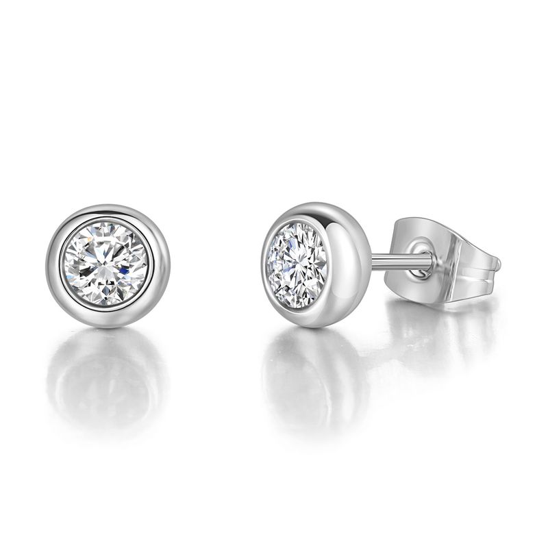 Geometrische Zirkon-Ohrringe für Unisex, modische und vielseitige einzelne Diamant-Ohrringe, beliebte Unisex-Ohrringe_voghion.com