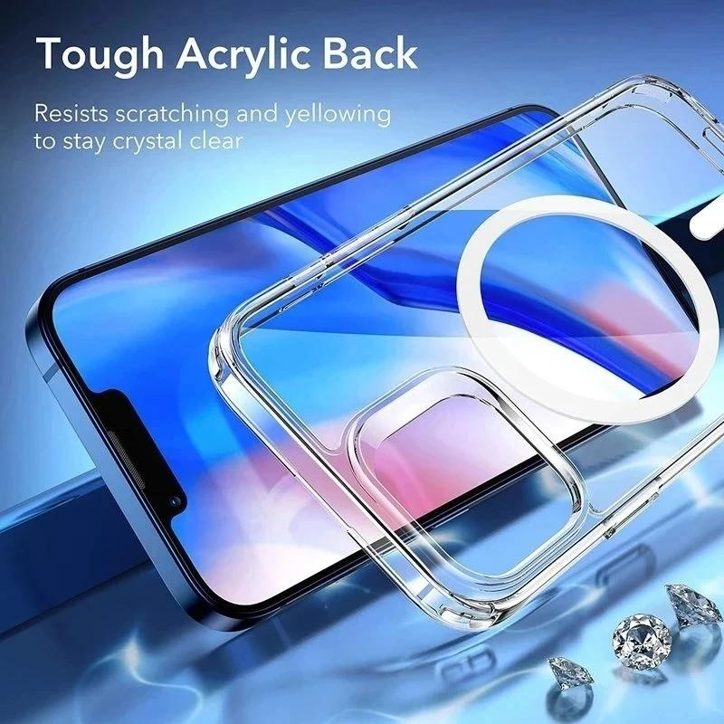 Cover For Case iPhone 15 11 12 13 14 Pro Max Mini Clear Acrylic Cases_voghion.com