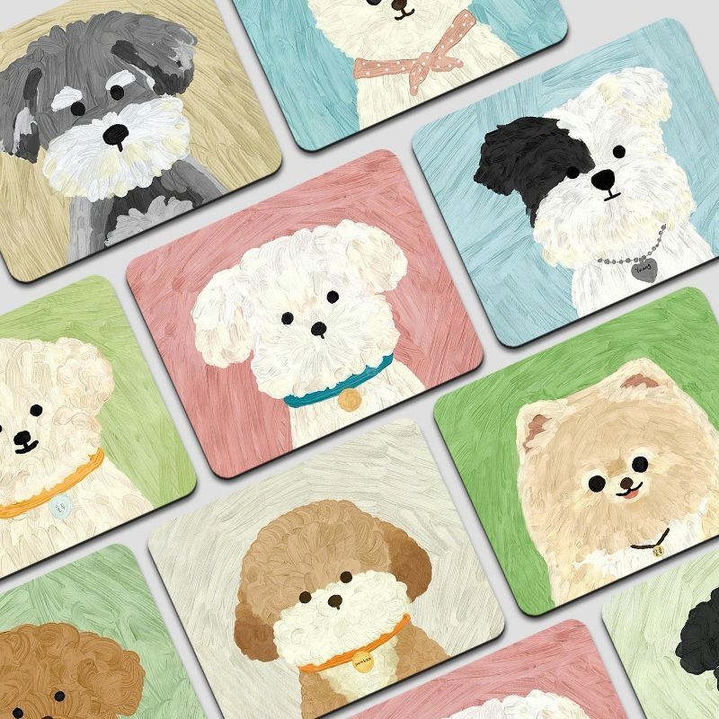 NeoGear Ölgemälde Welpenmaus Kleine Handgelenkauflage Niedliche Desktop Cartoon Mini Pad Büro Rutschfeste Schreibtischmatte_voghion.com