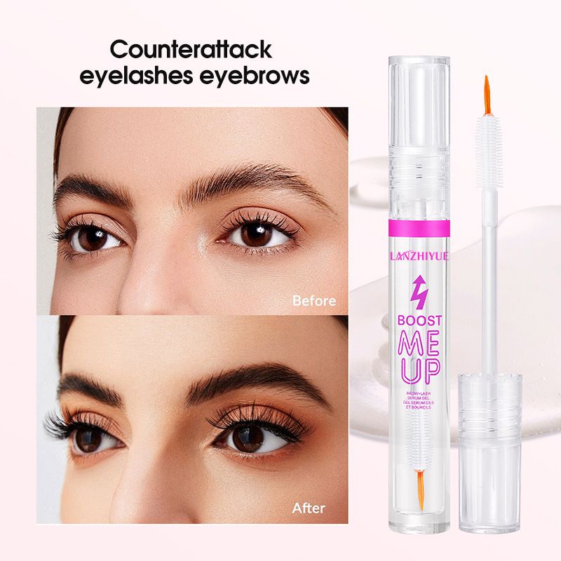 Mascara Cosmetics LANZHIYUE Eyelash Liquid Eyebrow Liquid Two In One Thick Curling Big Eyes Makeup Dual Purpose_voghion.com