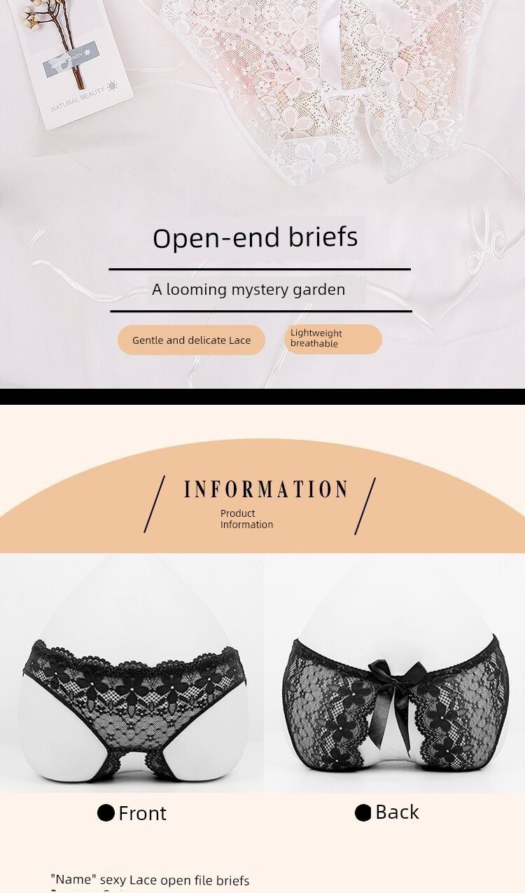 2024 Neuankömmling Sexy Passion Temptation Mitternachtszauber Durchsichtige Spitze Plus Size Open-End-Unterwäsche T-förmiges Höschen_voghion.com
