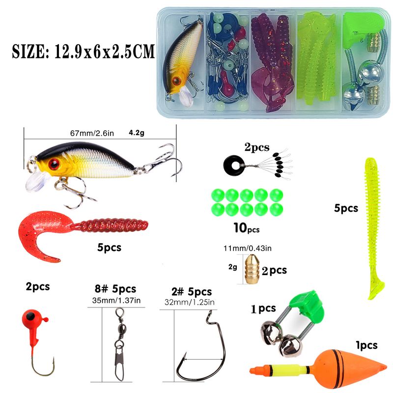 Set canna e mulinello ultra-corti - Set di canne da pesca per bambini da 1,8 m con combinazione di più attrezzi da pesca_voghion.com