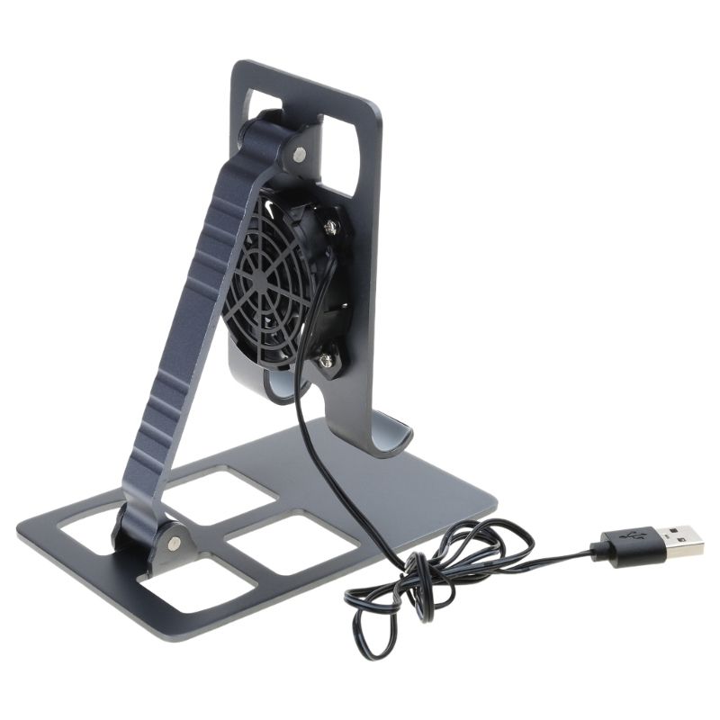 Portable Fan Heat Dissipation For Cellphone Tablet Holder Cooling Stand Support H8WD_voghion.com
