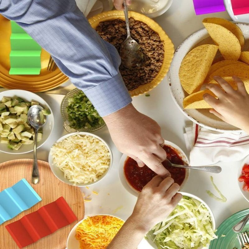 Stand Colorful Taco Holder Set Cooking Utensils_voghion.com