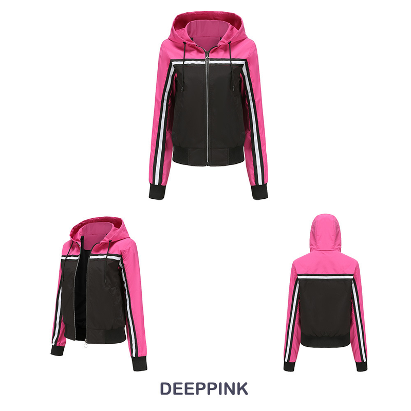 Women's Clothing Jacket Color Matching Casual Jacket Women's Spring and Autumn Outdoor Raincoat_voghion.com
