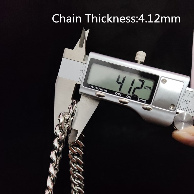 Bărbați, femei, hip hop, fără bani, fără prieteni, colier cu pandantiv cu lanț cubanez de 13 mm, coliere cu gheață hip hop, moda_voghion.com