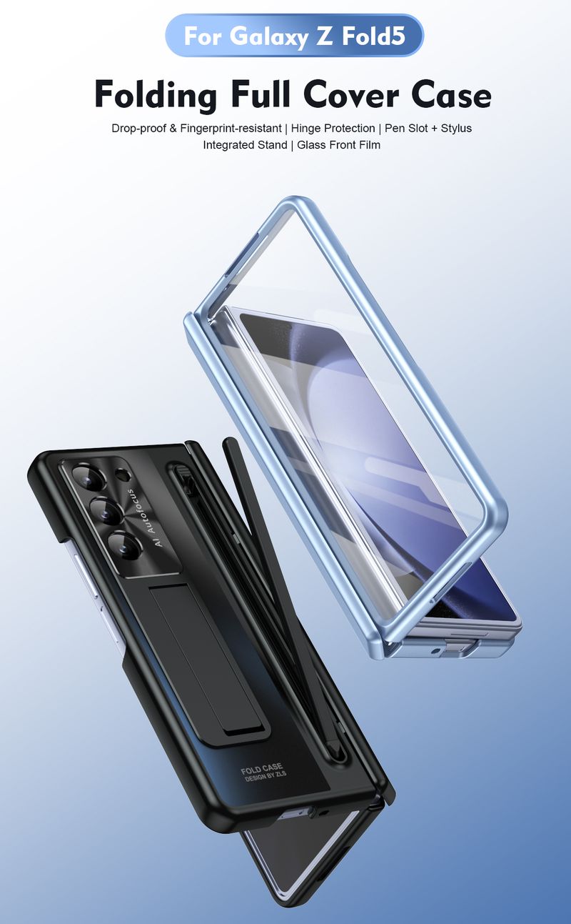 For Samsung Galaxy Z Fold 4 5 6 Luxury New Business Man Pen Stylus Slot Phone Case_voghion.com