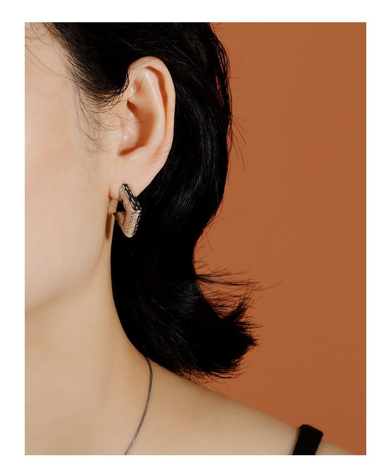 Orecchini esagerati personalizzati in argento sterling S925, alla moda, geometrici, quadrati, a forma di U, eleganti, placcati in oro, da donna_voghion.com