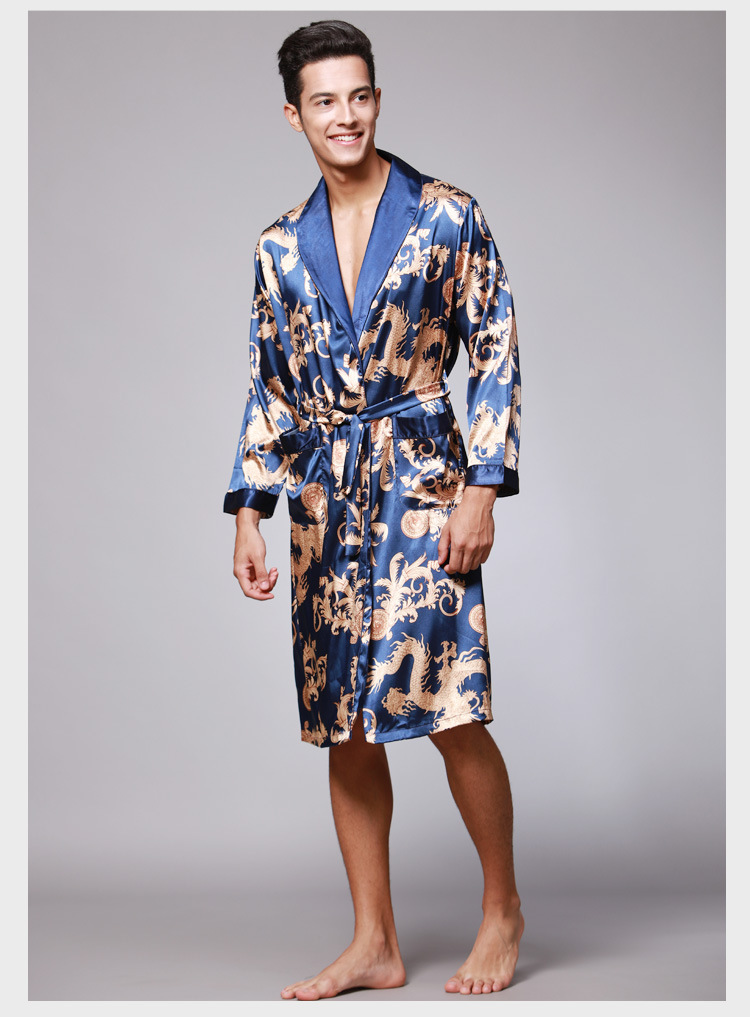 2023 Fashion New Men's Long Sleeved Pajamas, Bathrobes, Home Furnishings_voghion.com