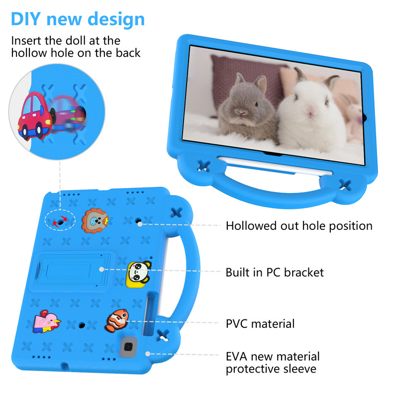 Panda Muster EVA Kunststoff PVC Fall Für Nokia T20 T 20 2021 10,36 zoll Fall Stoßfest Kickstand Tablet Kinder Griff Abdeckung Funda_voghion.com