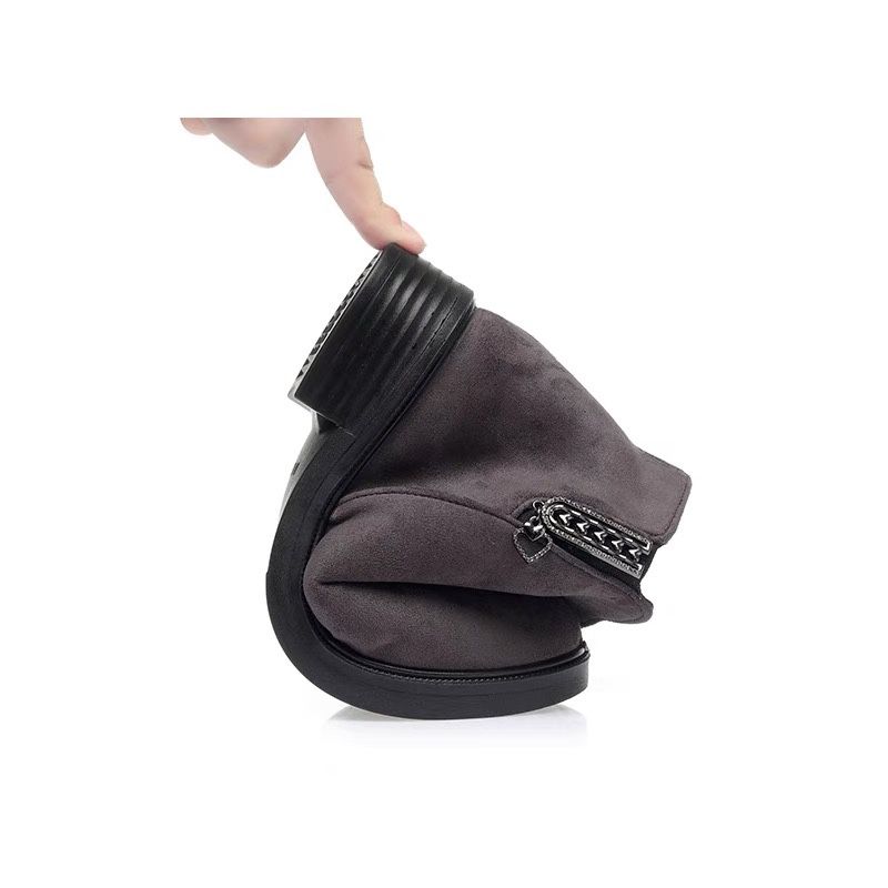 Vecchie scarpe da donna in tessuto di Pechino, nuovi arrivi, prodotti genuini, autunno e inverno, scarpe in cotone caldo con tacco basso e caviglia, di lunga durata_voghion.com