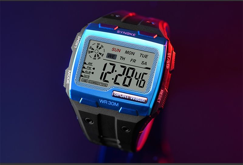 Orologio sportivo da uomo, militare, quadrato, digitale, orologio elettronico da uomo, LED, allarme, orologio da polso impermeabile, Dropshipping, nuovo_voghion.com