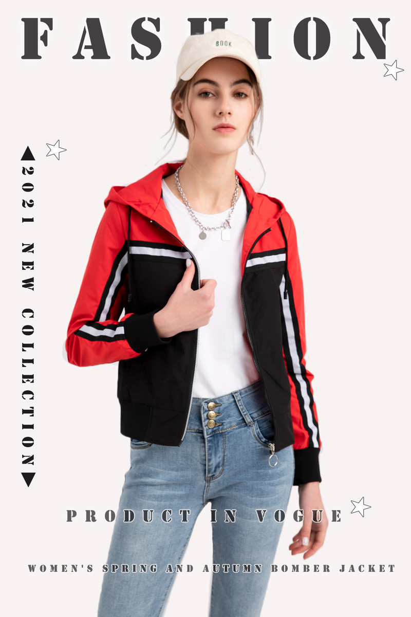 Women's Clothing Jacket Color Matching Casual Jacket Women's Spring and Autumn Outdoor Raincoat_voghion.com