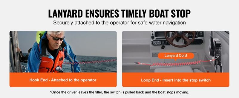 VEVOR Boat Throttle Control, 881170A15 Side-Mounted Outboard Remote Control Box For Mercury PT 2-Stroke, Marine Throttle Control Box With Power Trim Switch, 16.3 Ft Harness 8+4 Pin, And Lanyard_voghion.com