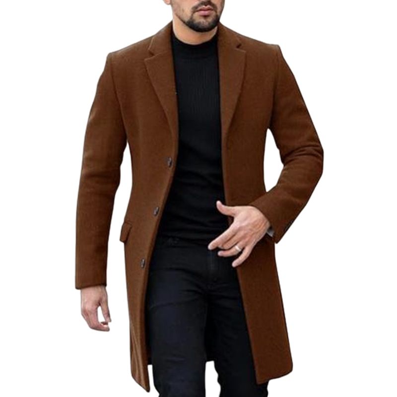 Nuovo cappotto da uomo, bestseller, in stile coreano e giapponese, con cardigan monopetto in lana_voghion.com